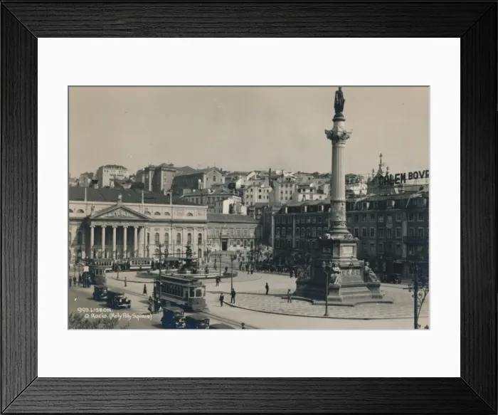 Framed Print : Rossio Square, Lisbon, Portugal, 1936 Framed Print : Rossio Square, Lisbon, Portugal, 1936