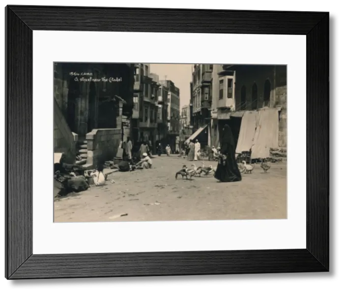 Framed Print : A street near the Citadel, Cairo, Egypt, 1936
