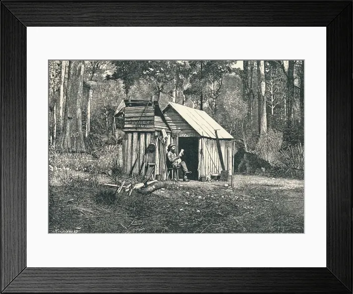 Framed Print : Encampment of Australian Squatters, 1896 Framed Print : Encampment of Australian Squatters, 1896