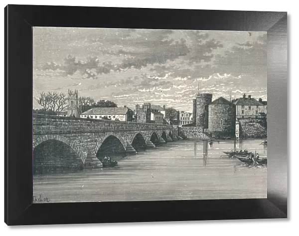 Limerick - Thomond Bridge and King Johns Castle, 1896