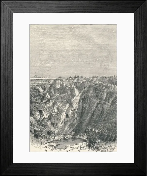 Framed Print : Kimberley: appearance of the diamond mine in 1880, 1896 Framed Print : Kimberley: appearance of the diamond mine in 1880, 1896