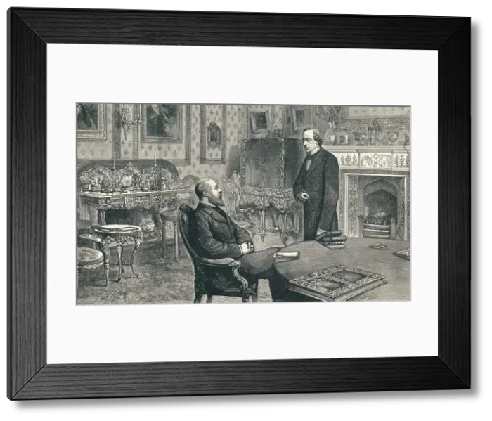 Framed Print : Prince of Wales visiting Lord Beaconsfield at Hughenden Manor, 1896 Framed Print : Prince of Wales visiting Lord Beaconsfield at Hughenden Manor, 1896