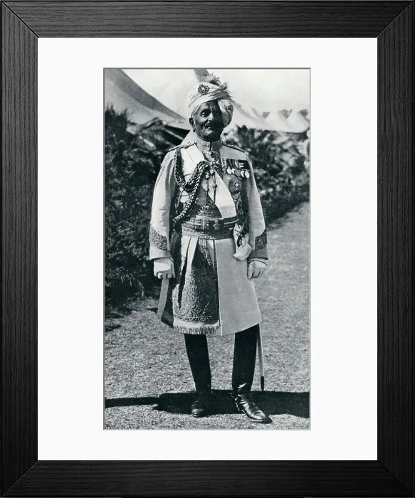Framed Print : Pratap Singh (1845-1922), British Indian Army officer and Maharaja, 1914 Framed Print : Pratap Singh (1845-1922), British Indian Army officer and Maharaja, 1914