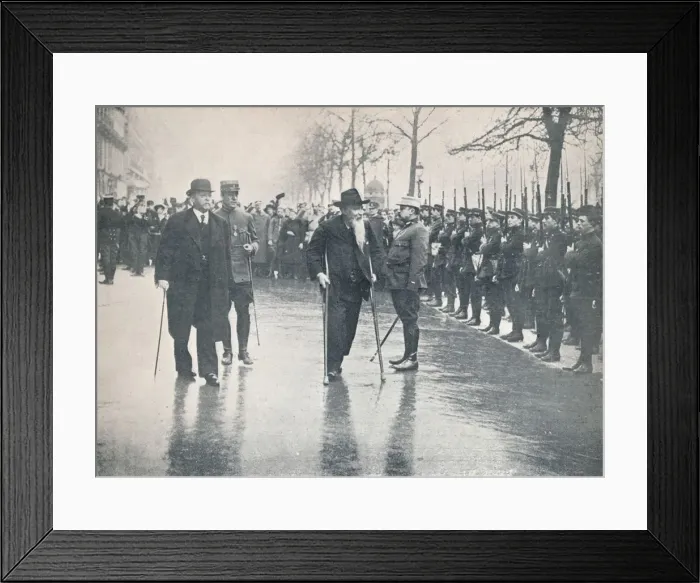 Framed Print : Italian veteran, General Ricciotti Garibaldi, at a review of French recruits in Paris, c1914 Framed Print : Italian veteran, General Ricciotti Garibaldi, at a review of French recruits in Paris, c1914