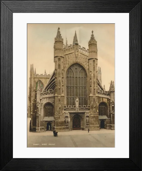 Framed Print : Bath Abbey, West front, c1925 Framed Print : Bath Abbey, West front, c1925