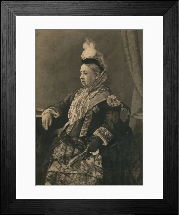 Framed Print : Her Majesty the Queen in the dress worn at the Jubilee Commemoration in Westminster Abbey, 1887 Framed Print : Her Majesty the Queen in the dress worn at the Jubilee Commemoration in Westminster Abbey, 1887