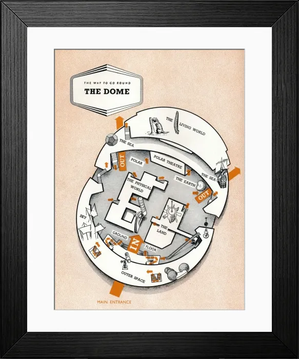 Framed Print : The way to go round The Dome, 1951 Framed Print : The way to go round The Dome, 1951