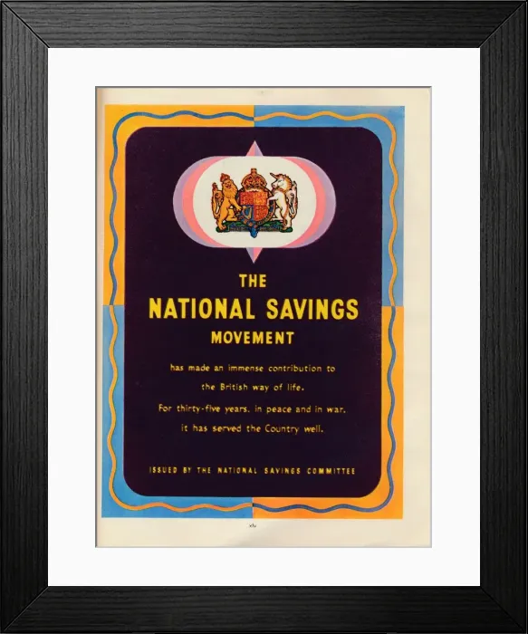 Framed Print : The National Savings Movement, 1951 Framed Print : The National Savings Movement, 1951