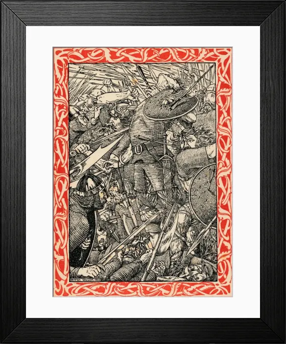 Framed Print : The Death of Harold, 1902 Framed Print : The Death of Harold, 1902