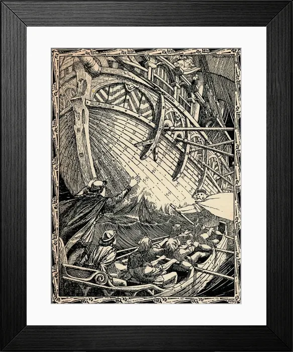 Framed Print : The White Ship, 1902. Artist: Patten Wilson Framed Print : The White Ship, 1902. Artist: Patten Wilson