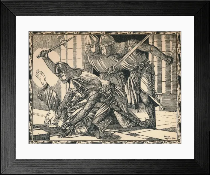 Framed Print : The Murder of Thomas A Becket, 1902. Artist: Patten Wilson
