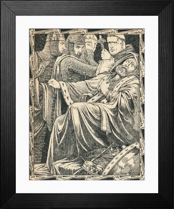 Framed Print : The Death of King John, 1902. Artist: Patten Wilson Framed Print : The Death of King John, 1902. Artist: Patten Wilson