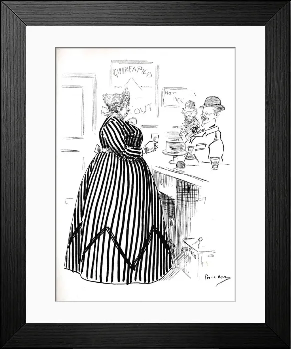 Framed Print : Whats A Whisper?, 1906. Artist: Philip William May Framed Print : Whats A Whisper?, 1906. Artist: Philip William May