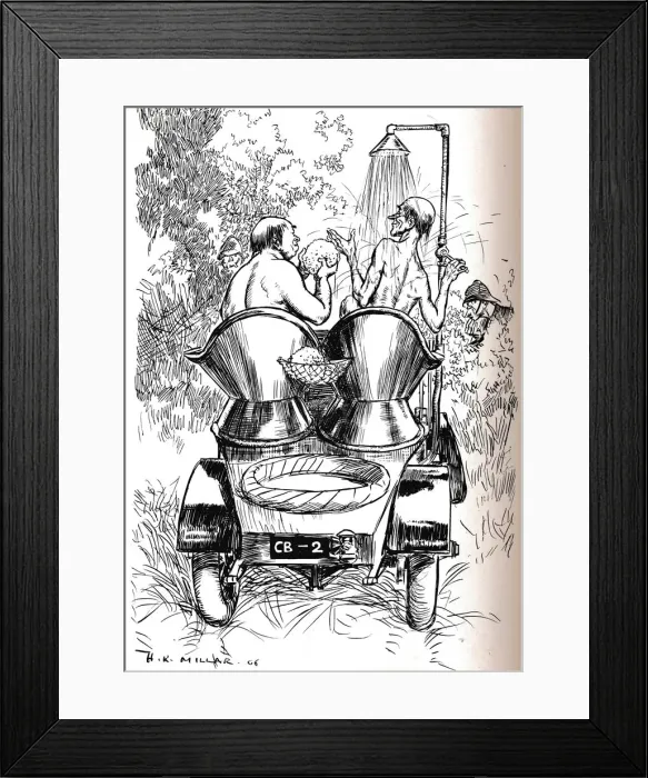 Framed Print : Hot-Weather Hints for Motorists, 1906. Artist: Harold Robert Millar Framed Print : Hot-Weather Hints for Motorists, 1906. Artist: Harold Robert Millar