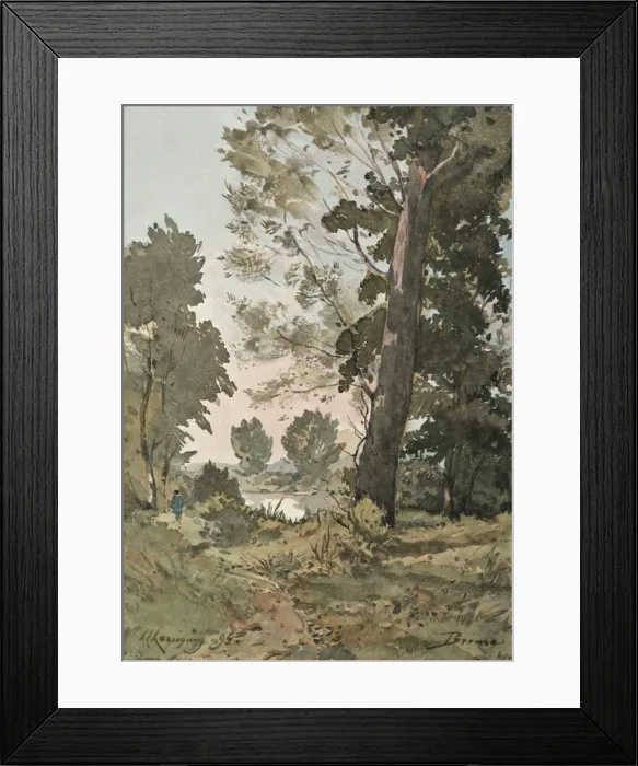 Framed Print : From The Watercolour by Henri Harpignies, c1839-1898, (1898). Artist: Henri-Joseph Harpignies Framed Print : From The Watercolour by Henri Harpignies, c1839-1898, (1898). Artist: Henri-Joseph Harpignies