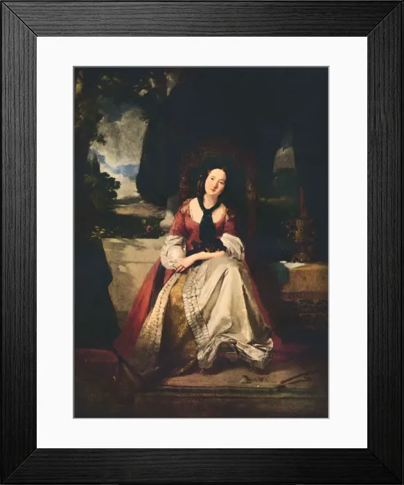 Framed Print : A Lady in Fancy Dress, c1846-1900, (1937). Artist: Thomas Faed Framed Print : A Lady in Fancy Dress, c1846-1900, (1937). Artist: Thomas Faed