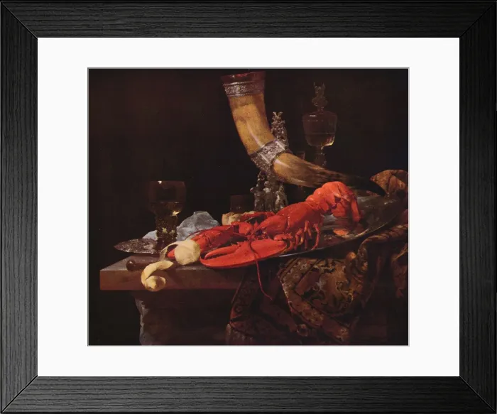 Framed Print : Still Life with Drinking-Horn, c1653, (1938). Artist: Willem Kalf