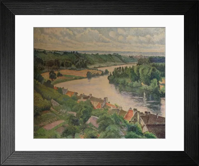 Framed Print : La Frette and Sartrouville, 1924. (1925). Artist: Lucien Pissaro Framed Print : La Frette and Sartrouville, 1924. (1925). Artist: Lucien Pissaro