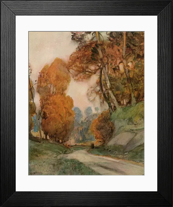 Framed Print : Autumn, c1844-1906, (1906). Artist: Alfred Edward East Framed Print : Autumn, c1844-1906, (1906). Artist: Alfred Edward East