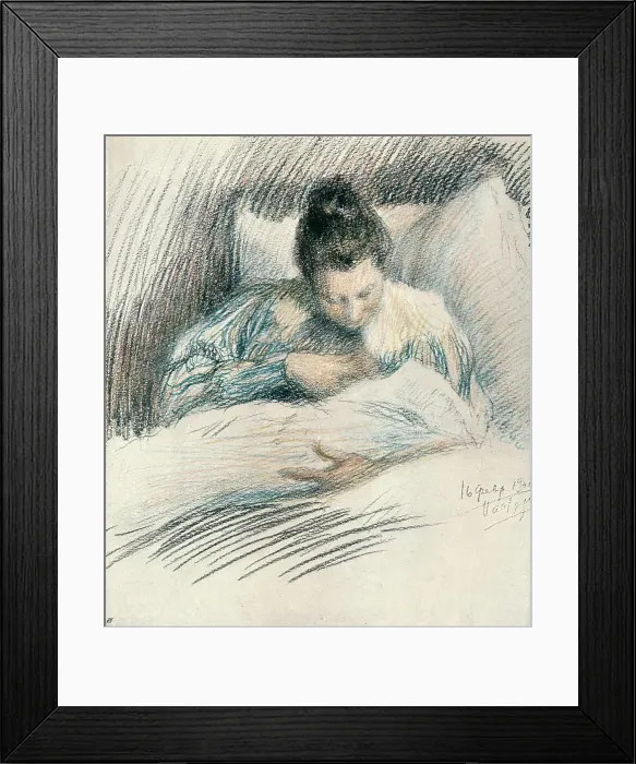 Framed Print : Mother and Child, 1900, (1906). Artist: Leonid Osipovich Pasternak Framed Print : Mother and Child, 1900, (1906). Artist: Leonid Osipovich Pasternak