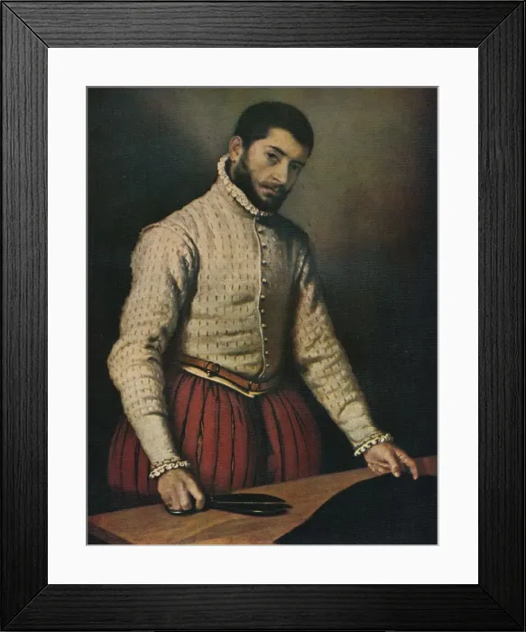 Framed Print : The Tailor (Il Tagliapanni), c1565, (1911). Artist: Giovanni Battista Moroni Framed Print : The Tailor (Il Tagliapanni), c1565, (1911). Artist: Giovanni Battista Moroni