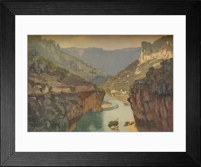 Framed Print : The Gorges of the Tarn, 1912, (1914). Artist: Edward Louis Lawrenson Framed Print : The Gorges of the Tarn, 1912, (1914). Artist: Edward Louis Lawrenson