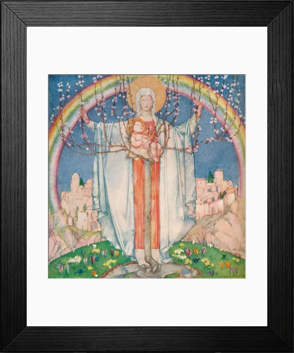 Framed Print : La Madonna Di Promessa, c1890-1914, (1914). Artist: Edward Reginald Frampton Framed Print : La Madonna Di Promessa, c1890-1914, (1914). Artist: Edward Reginald Frampton