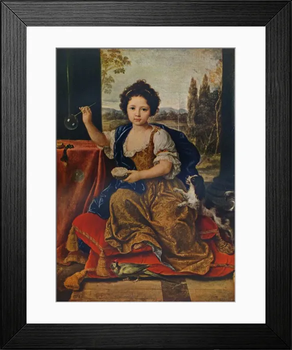 Framed Print : Louise Marie Anne de Bourbon, (1674-1681), illegitimate daughter of Louis XIV, c1680, (1911). Artist: Pierre Mignard Framed Print : Louise Marie Anne de Bourbon, (1674-1681), illegitimate daughter of Louis XIV, c1680, (1911). Artist: Pierre Mignard
