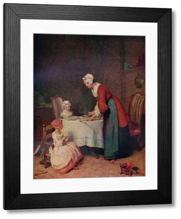 Framed Print : Le Benedicite (Grace before Meat), c1740. (1911). Artist: Jean-Simeon Chardin Framed Print : Le Benedicite (Grace before Meat), c1740. (1911). Artist: Jean-Simeon Chardin