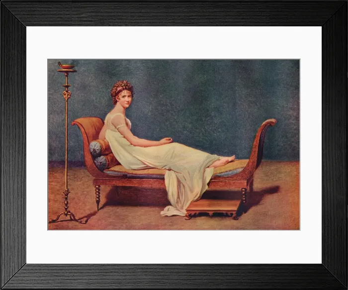 Framed Print : Portrait of Madame Recamier, 1800, (1911). Artist: Jacques-Louis David Framed Print : Portrait of Madame Recamier, 1800, (1911). Artist: Jacques-Louis David