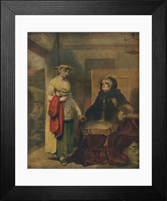 Framed Print : The Daughters Departure, 18th century, (1921) Framed Print : The Daughters Departure, 18th century, (1921)