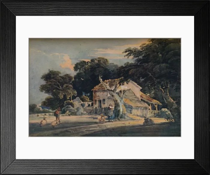 Framed Print : A Devonshire Farm, c1798, (1921) Framed Print : A Devonshire Farm, c1798, (1921)