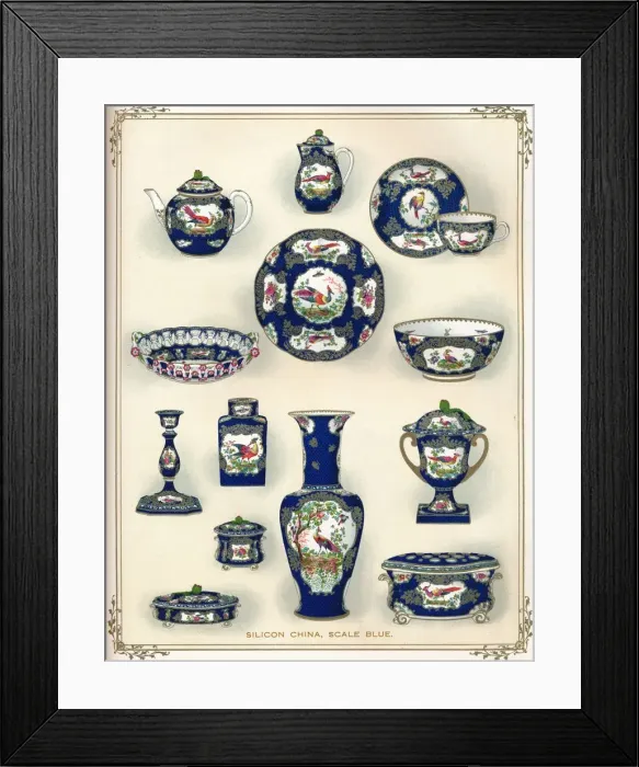 Framed Print : Silicon China, Scale Blue, early 20th century. (1911) Framed Print : Silicon China, Scale Blue, early 20th century. (1911)