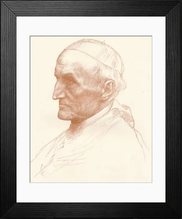 Framed Print : Cardinal Manning, , c1857-1903, (c1903). Artist: Alphonse Legros Framed Print : Cardinal Manning, , c1857-1903, (c1903). Artist: Alphonse Legros