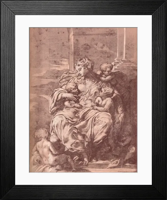 Framed Print : Charity, 16th century, (1903). Artist: Francesco Primaticcio Framed Print : Charity, 16th century, (1903). Artist: Francesco Primaticcio