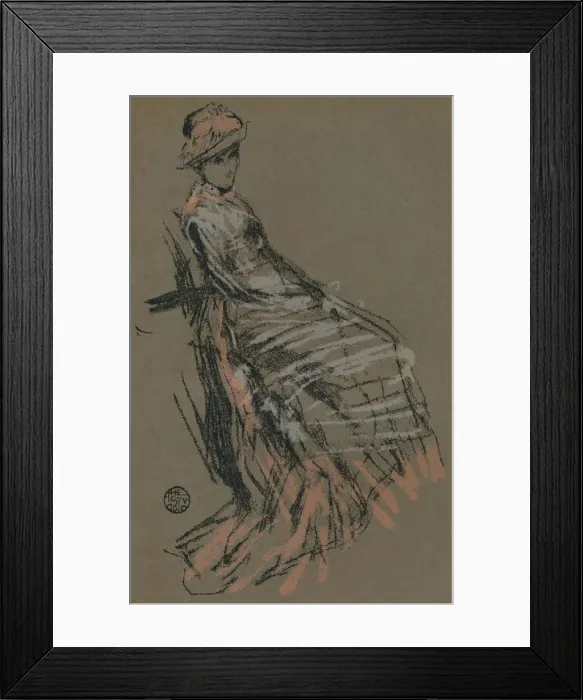 Framed Print : Portrait Study in Pastel, c19th century, (1903). Artist: James Abbott McNeill Whistler Framed Print : Portrait Study in Pastel, c19th century, (1903). Artist: James Abbott McNeill Whistler