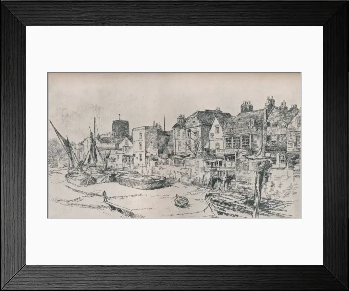 Framed Print : Adam and Eve: Old Chelsea, 1879, (1903). Artist: James Abbott McNeill Whistler Framed Print : Adam and Eve: Old Chelsea, 1879, (1903). Artist: James Abbott McNeill Whistler