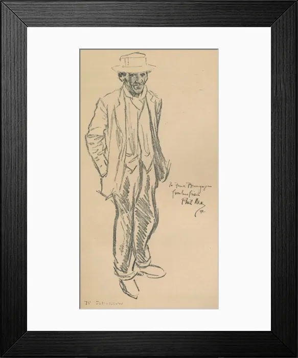 Framed Print : A Self Portrait of Phil May, 1896, (1903). Artist: Philip William May Framed Print : A Self Portrait of Phil May, 1896, (1903). Artist: Philip William May