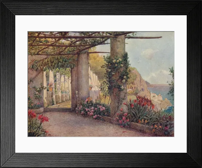 Framed Print : The Cappuccino, Amalfi, (1903). Artist: Ernest Arthur Rowe Framed Print : The Cappuccino, Amalfi, (1903). Artist: Ernest Arthur Rowe