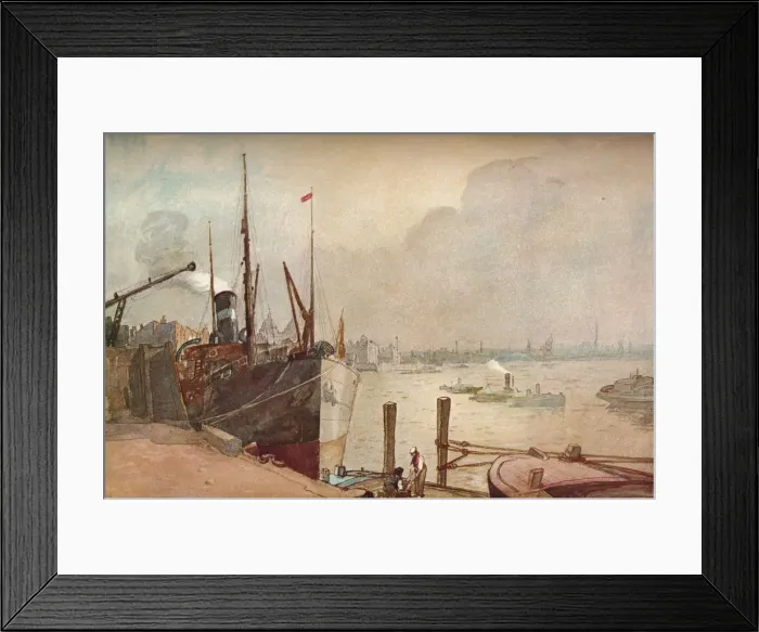 Framed Print : On the Thames, c1876-1903, (1903). Artist: Alfred William Rich Framed Print : On the Thames, c1876-1903, (1903). Artist: Alfred William Rich