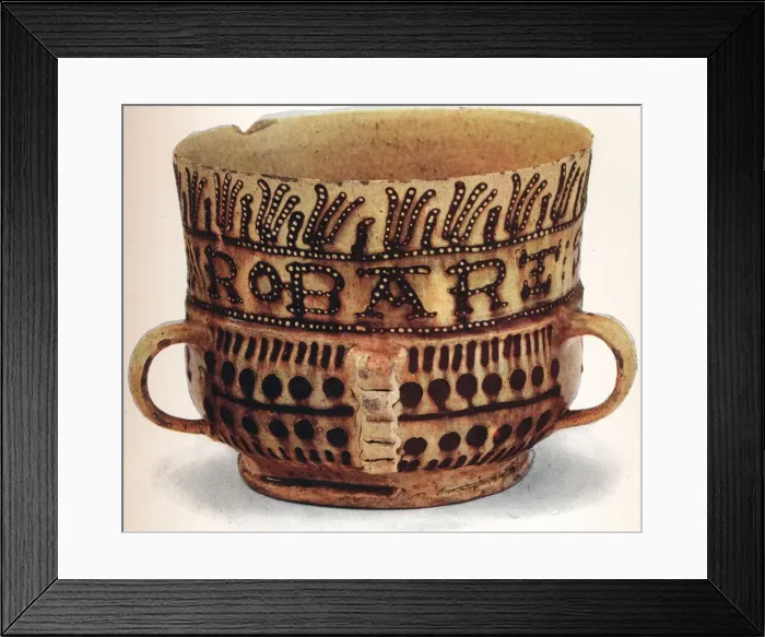 Framed Print : Staffordshire Slip Ware, 1909, (1914) Framed Print : Staffordshire Slip Ware, 1909, (1914)