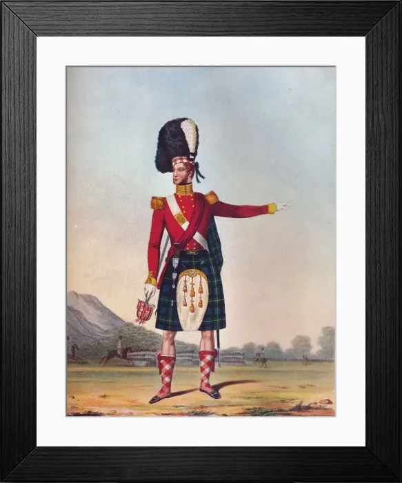 Framed Print : Officer of the 92nd Highland Regiment of Foot, c1833. (1914)