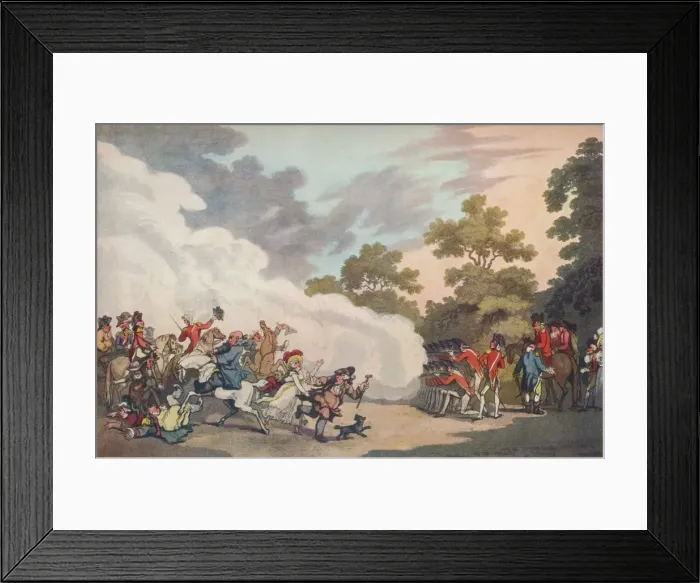 Framed Print : A Field Day in Hyde Park, 1789, (1914). Artist: Thomas Malton II Framed Print : A Field Day in Hyde Park, 1789, (1914). Artist: Thomas Malton II