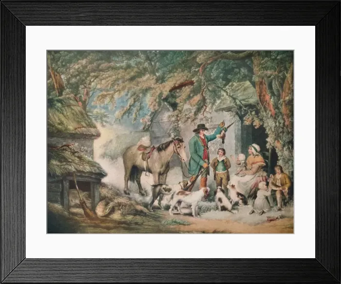Framed Print : Evening or the Sportsmans Return, 1795, (1919). Artist: Joseph Grozer