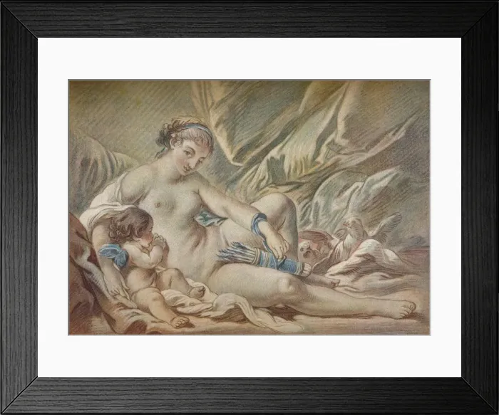 Framed Print : Venus and Cupid, 18th century, (1919). Artist: Louis Marin Bonnet Framed Print : Venus and Cupid, 18th century, (1919). Artist: Louis Marin Bonnet