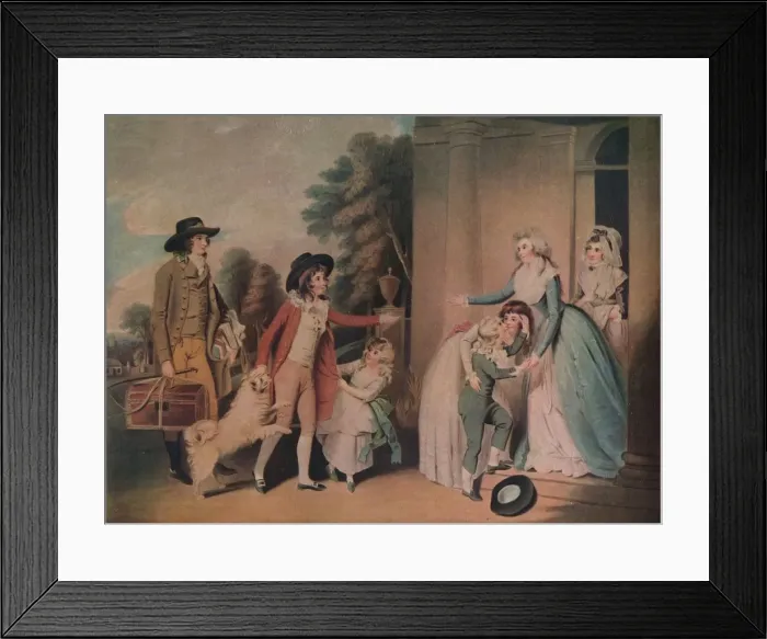 Framed Print : Dulce Domum or the Return from School, 1790, (1919). Artist: William Redmore Bigg Framed Print : Dulce Domum or the Return from School, 1790, (1919). Artist: William Redmore Bigg