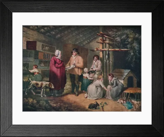 Framed Print : Selling Rabbits, 1796, (1919). Artist: William Ward Framed Print : Selling Rabbits, 1796, (1919). Artist: William Ward