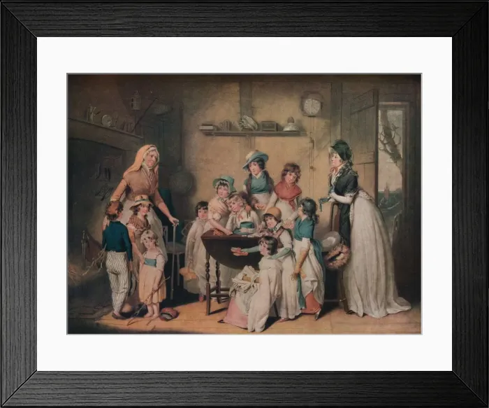 Framed Print : The Sailors Orphans: or The Young Ladies Subscription, 1800, (1919). Artist: William Ward Framed Print : The Sailors Orphans: or The Young Ladies Subscription, 1800, (1919). Artist: William Ward