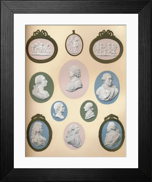 Framed Print : Wedgwood Portrait Medallions in the Possession of Messrs. Stoner & Evans, 1919 Framed Print : Wedgwood Portrait Medallions in the Possession of Messrs. Stoner & Evans, 1919