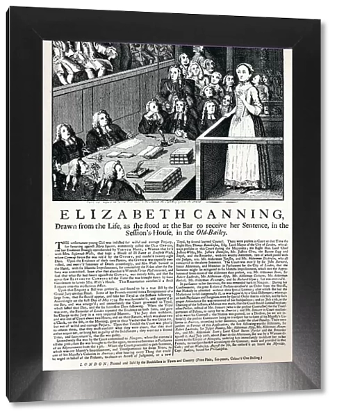 A broadside of 1754 reporting on the case of Elizabeth Canning, 1915